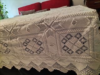 colcha antigua de ganchillo