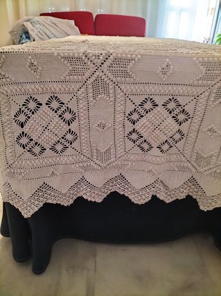 colcha antigua de ganchillo