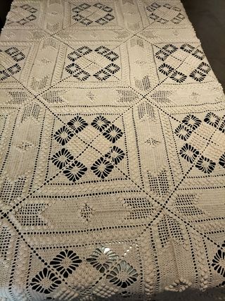 colcha antigua de ganchillo