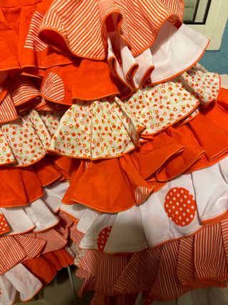 Vestido de flamenca naranja.