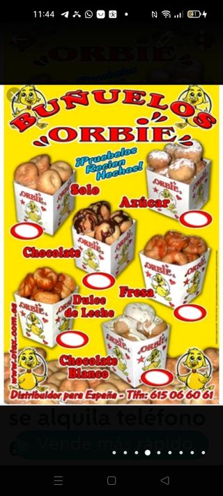 se alquila carrito de buñuelos tlf 692958829