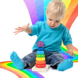 ★ Cubo de Actividades Madera 6 en 1, Bebes 12M+