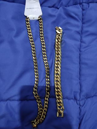 cadena y pulsera de acero inoxidable 