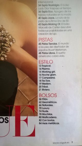 REVISTA VOGUE COMPLEMENTOS Nº16 - AÑO 2009