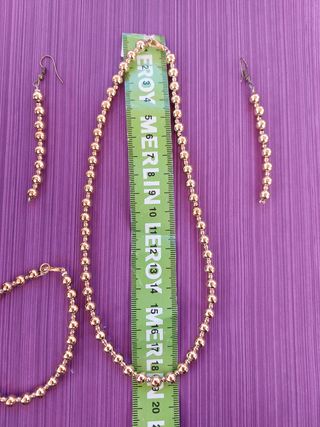 Conjunto precioso de Perlas Doradas