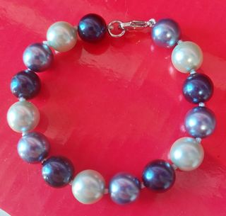 Pulsera De Perlas Azules