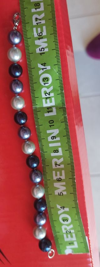 Pulsera De Perlas Azules