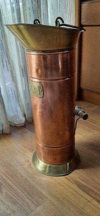 PARAGUERO ANTIGÜO DE COBRE Y LATÓN