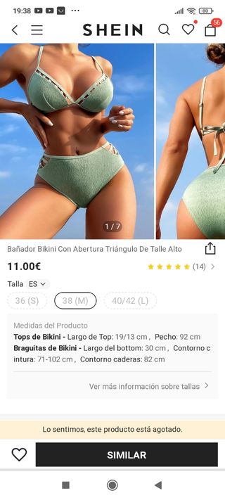 Bikini elástico