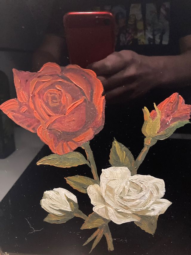 Antiguos cuadros pintados sobre cristal