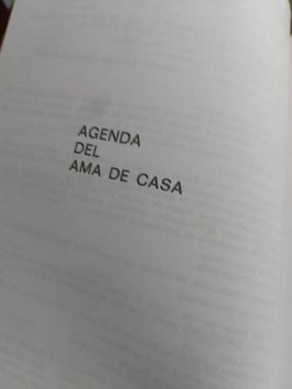Libro agenda del ama de casa 1982