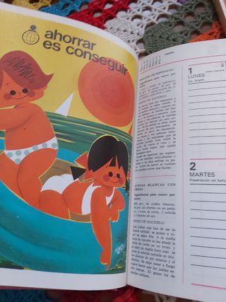 Libro agenda del ama de casa 1982