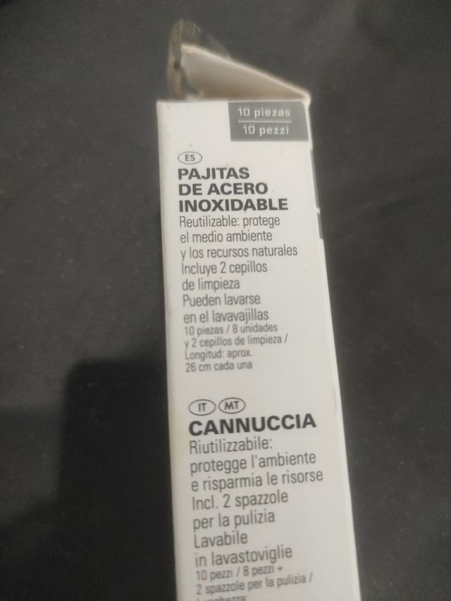 pajitas de acero inoxidable