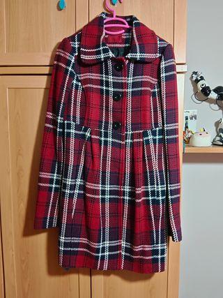 abrigo de paño de cuadros