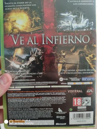 Juego Dantes inferno,xbox360,compatible seriesX
