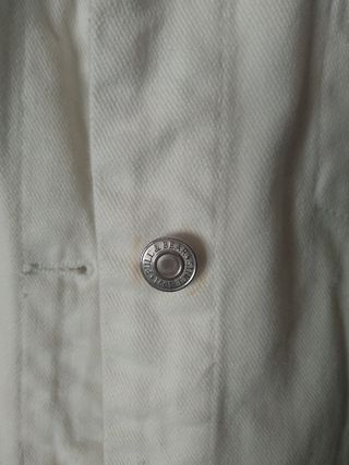 cazadora blanca denim, oversize