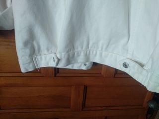 cazadora blanca denim, oversize