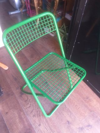 silla plegable hierro