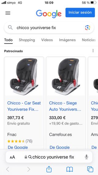 Silla coche Chicco Youniverse Fix