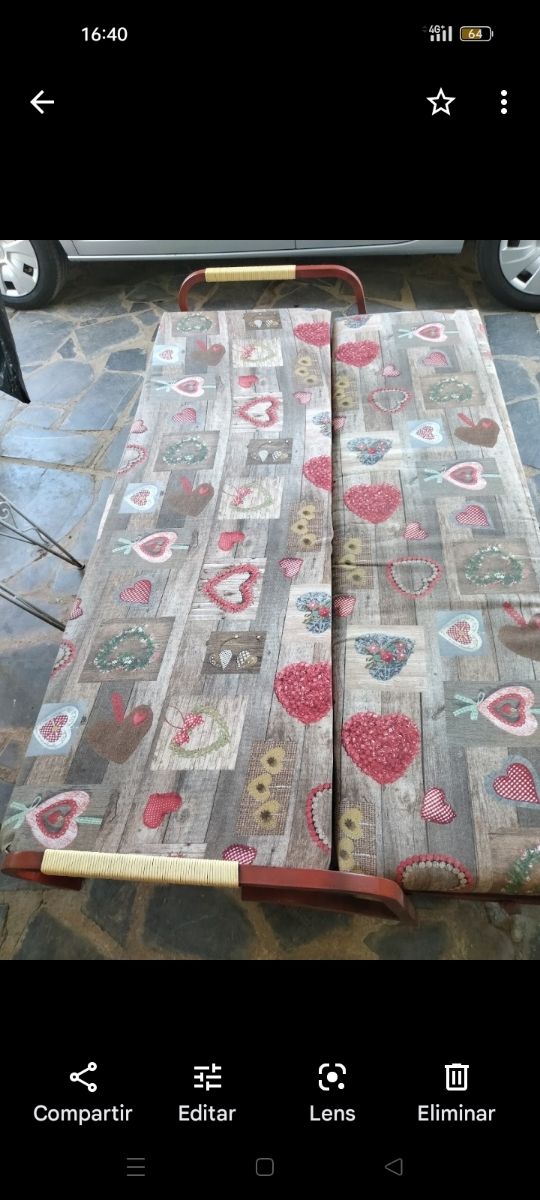 VINTAGE,Sofá cama d hierro años 60