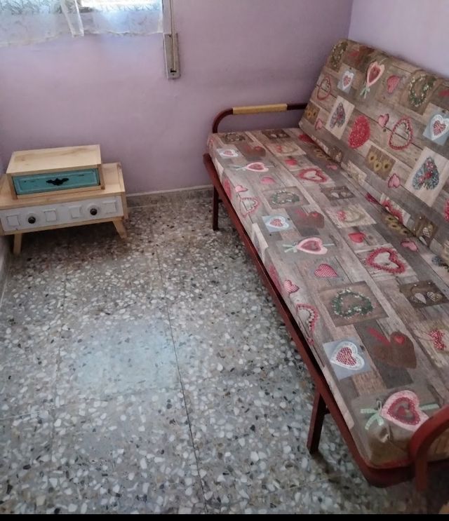 VINTAGE,Sofá cama d hierro años 60