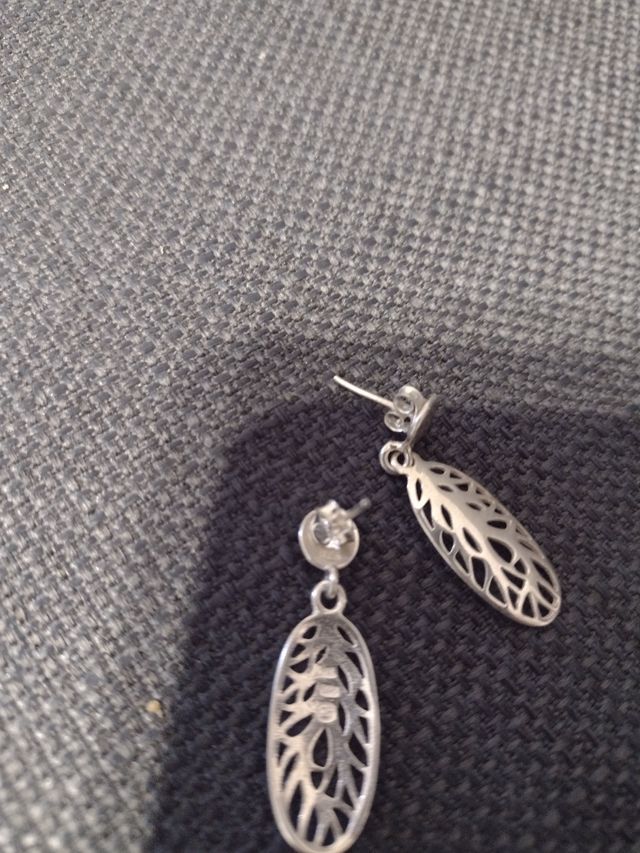 orecchini lavorati, argento 925