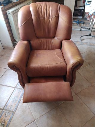 Sillón reclinable de cuero