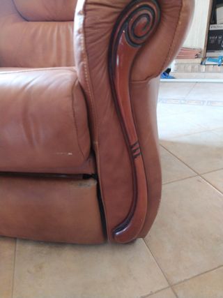Sillón reclinable de cuero