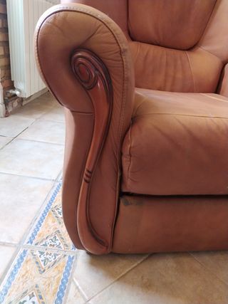 Sillón reclinable de cuero