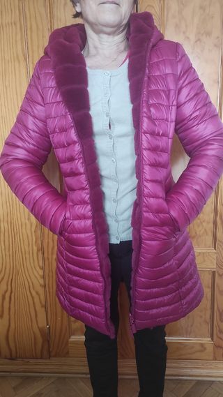 abrigo plumas reversible