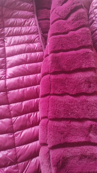abrigo plumas reversible