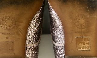 Zapato Oxford glitter rosa Bimba y Lola