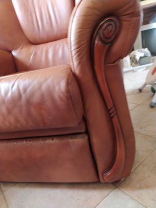 Sillon reclinable de cuero