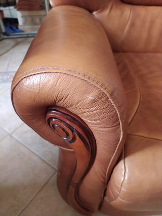 Sillon reclinable de cuero