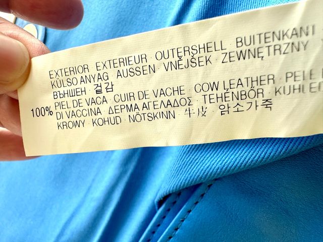 Zara. Bolso azul piel 100%. Grande