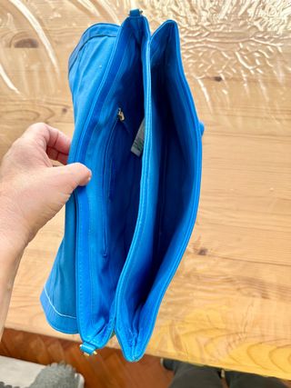 Zara. Bolso azul piel 100%. Grande 