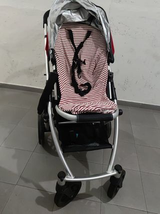 Carrito de bebé uppababy rojo con capazo