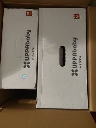 Carrito de bebé uppababy rojo con capazo