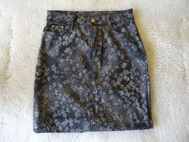 FALDA VAQUERA TONOS GRIS