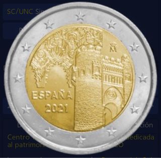2€ ESPAÑA 2021 TOLEDO S/c