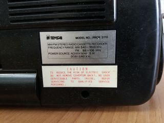 Radio cassett Stereo recorder.- marca Tensai, tamb