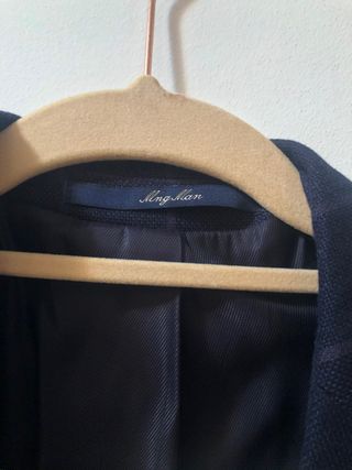 Traje azul marino cuadros