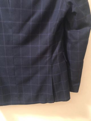 Traje azul marino cuadros