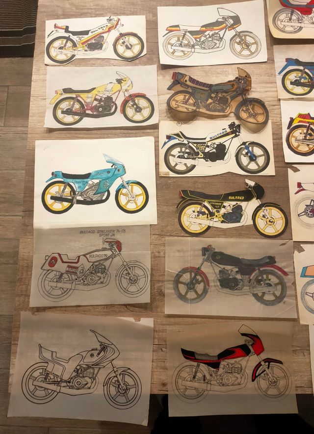 bocetos prediseño de bultaco streaker