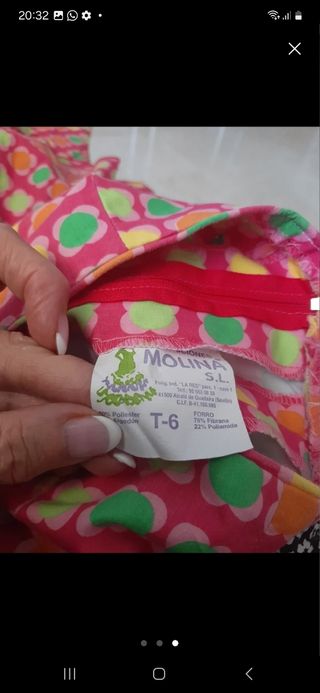 Conjunto de falda y blusa flamenca/rociera