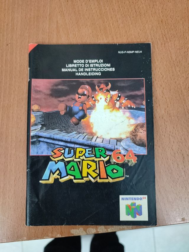 manuales Mario Nintendo 64 Wii u ps4 ps5  switch
