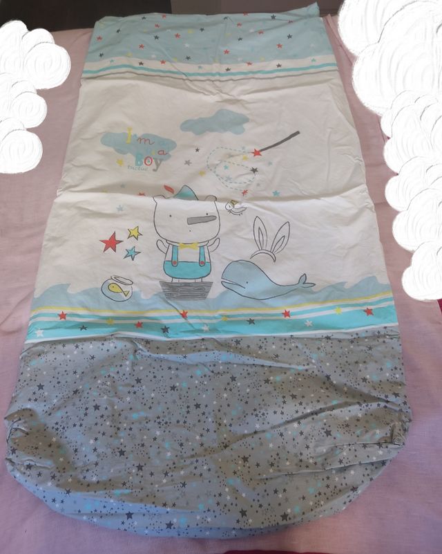 Chichonera, protector y edredón cuna Tuc tuc