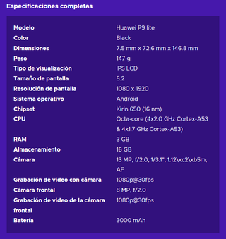 Huawei P9 lite Black