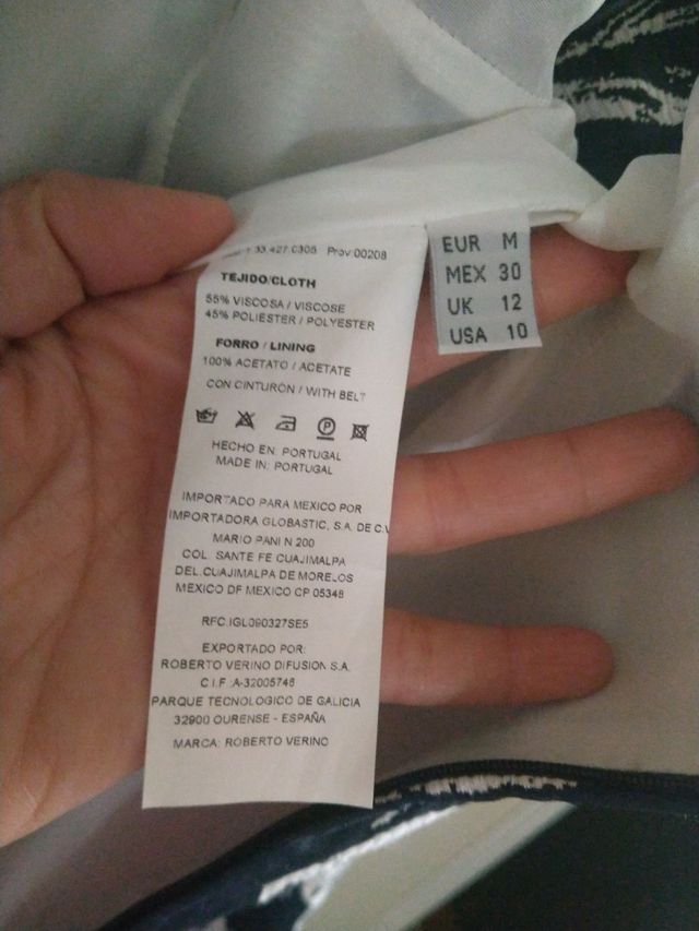 Vestido Roberto Verino. Talla M