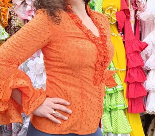 blusa de sevillana flamenca rociera o campera